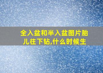 全入盆和半入盆图片胎儿往下钻,什么时候生