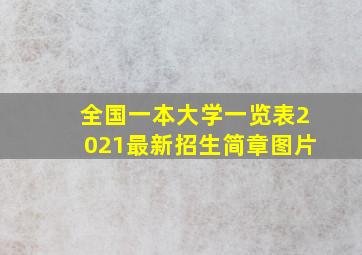 全国一本大学一览表2021最新招生简章图片