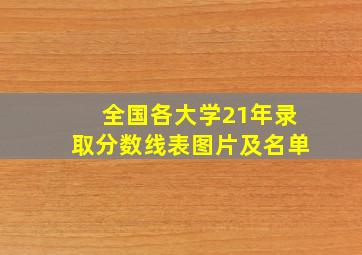 全国各大学21年录取分数线表图片及名单