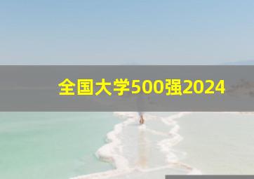 全国大学500强2024