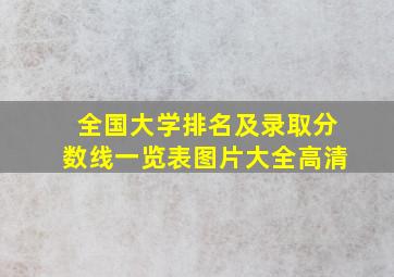 全国大学排名及录取分数线一览表图片大全高清