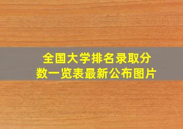 全国大学排名录取分数一览表最新公布图片