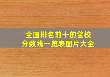 全国排名前十的警校分数线一览表图片大全