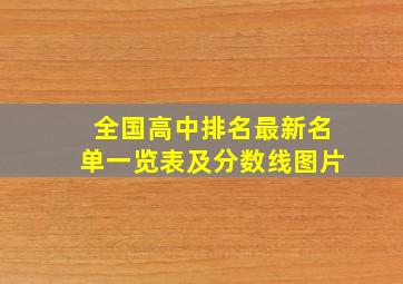 全国高中排名最新名单一览表及分数线图片