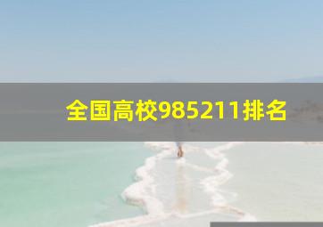 全国高校985211排名