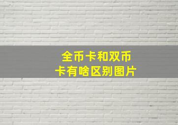 全币卡和双币卡有啥区别图片