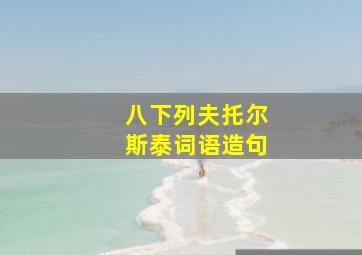 八下列夫托尔斯泰词语造句