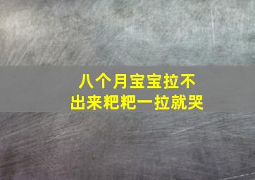 八个月宝宝拉不出来粑粑一拉就哭