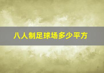 八人制足球场多少平方