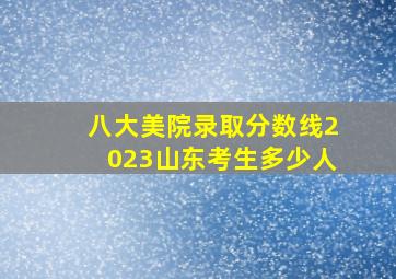 八大美院录取分数线2023山东考生多少人