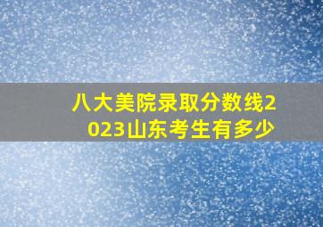 八大美院录取分数线2023山东考生有多少