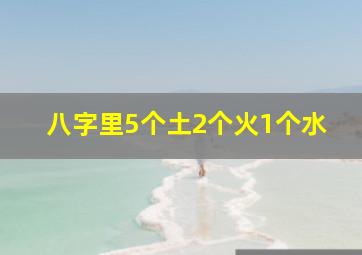 八字里5个土2个火1个水