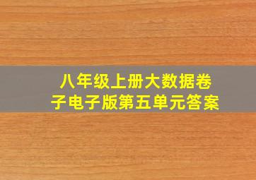 八年级上册大数据卷子电子版第五单元答案