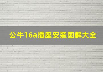 公牛16a插座安装图解大全