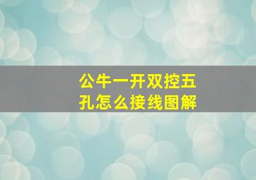 公牛一开双控五孔怎么接线图解