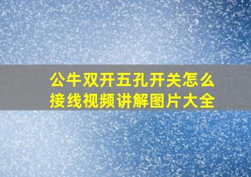 公牛双开五孔开关怎么接线视频讲解图片大全