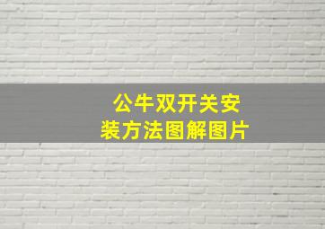 公牛双开关安装方法图解图片