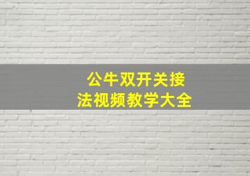 公牛双开关接法视频教学大全