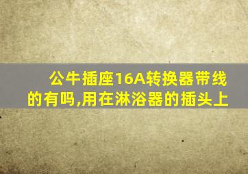 公牛插座16A转换器带线的有吗,用在淋浴器的插头上