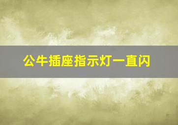 公牛插座指示灯一直闪