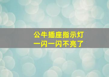 公牛插座指示灯一闪一闪不亮了