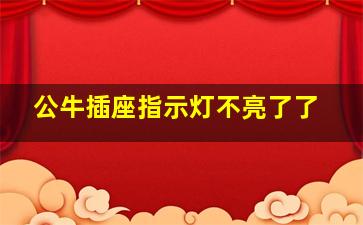 公牛插座指示灯不亮了了