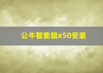 公牛智能锁x50安装