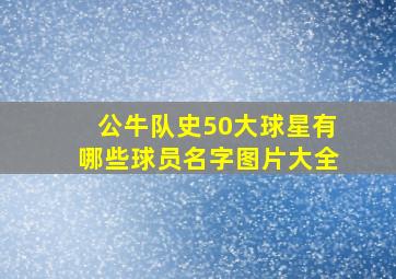 公牛队史50大球星有哪些球员名字图片大全