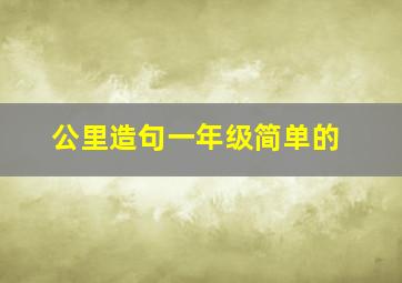 公里造句一年级简单的