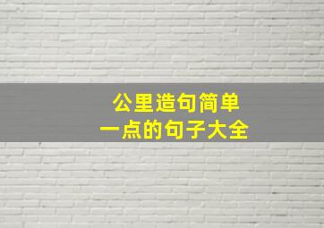 公里造句简单一点的句子大全