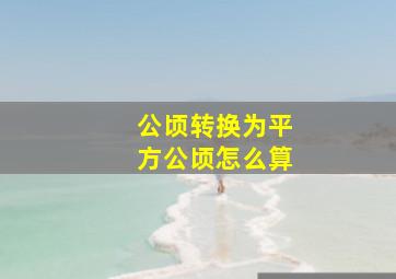 公顷转换为平方公顷怎么算