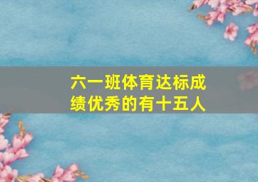 六一班体育达标成绩优秀的有十五人