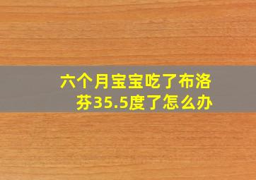 六个月宝宝吃了布洛芬35.5度了怎么办