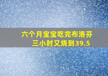 六个月宝宝吃完布洛芬三小时又烧到39.5