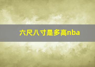 六尺八寸是多高nba