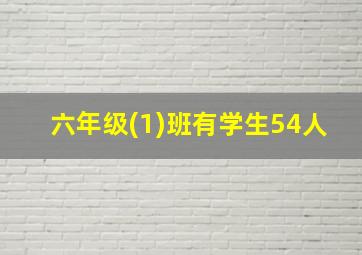 六年级(1)班有学生54人