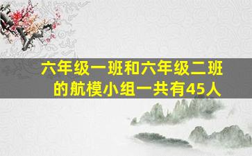 六年级一班和六年级二班的航模小组一共有45人