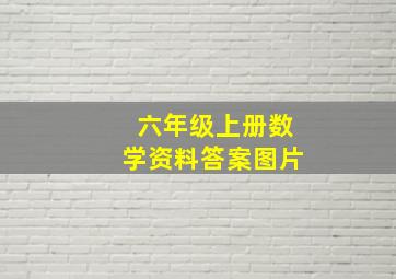 六年级上册数学资料答案图片