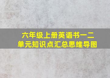 六年级上册英语书一二单元知识点汇总思维导图