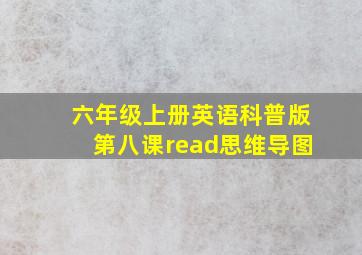 六年级上册英语科普版第八课read思维导图