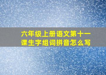 六年级上册语文第十一课生字组词拼音怎么写