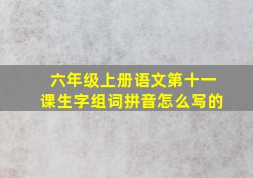 六年级上册语文第十一课生字组词拼音怎么写的