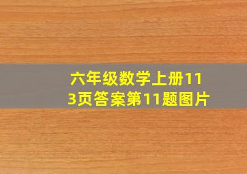 六年级数学上册113页答案第11题图片