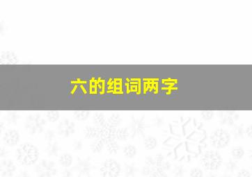 六的组词两字