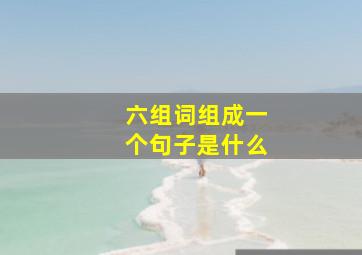 六组词组成一个句子是什么