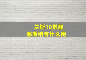 兰斯10觉醒塞斯纳有什么用