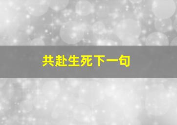 共赴生死下一句