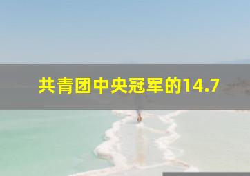 共青团中央冠军的14.7