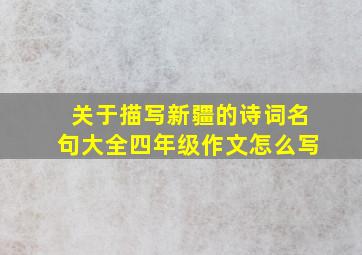 关于描写新疆的诗词名句大全四年级作文怎么写