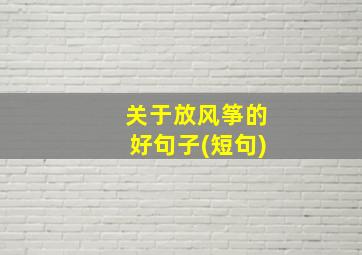 关于放风筝的好句子(短句)